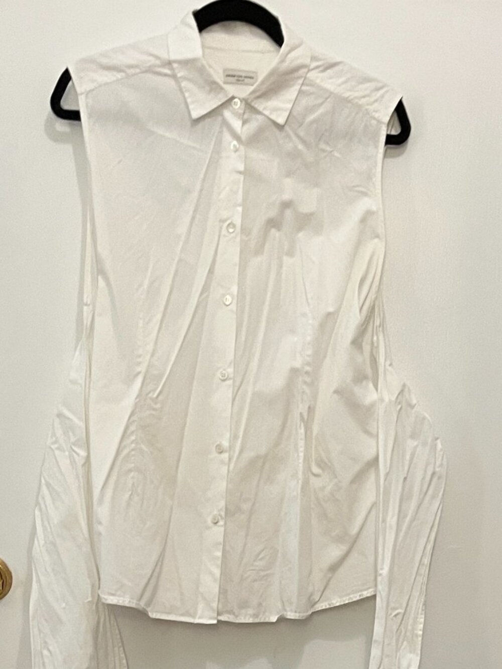 DRIES VAN NOTEN sleeveless shirt wrap-around
